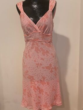Women's Silk Pink Printed Slip Dress by I.C.E.  Sz 4